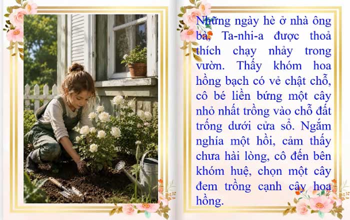 Dùng bài đọc mẫu bằng sách lật AI để luyện đọc